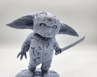 Grogu Jason Mashup, modelo impreso en 3D (6,5 pulgadas)