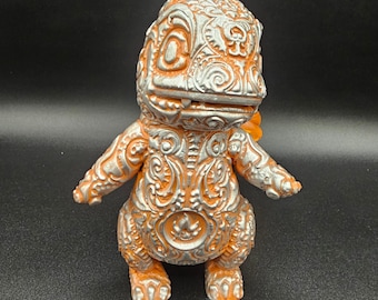 Handmålad Charmander-figur: Resintryckt, 13 cm
