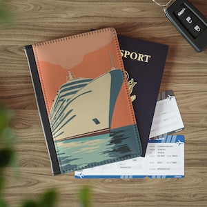 Retro Cruise Postkarte Passport Cover Fun Reise-Accessoire für Sie und Ihn