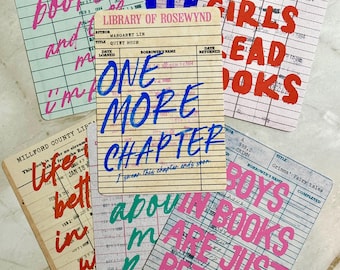 Kindle Library Card Inserts | Bookish Reader Quotes