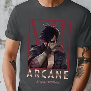 Arcane Vi Graphic T-Shirt, Stylish League Of Legends Inspired Design For Fans Of The Series, Vi Character Design Tee, Vi Fan Art T-Shirt