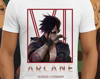 Arcane Vi Graphic T-Shirt, Stylish League Of Legends Inspired Design For Fans Of The Series, Vi Character Design Tee, Vi Fan Art T-Shirt