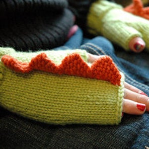 Dino Kids Fingerless Mitts image 2