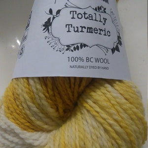 Natural Plant Dyed Turmeric Yarn from British Columbia Happy Sheep image 1