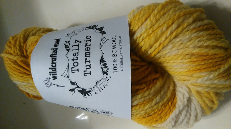 Natural Plant Dyed Turmeric Yarn from British Columbia Happy Sheep image 2