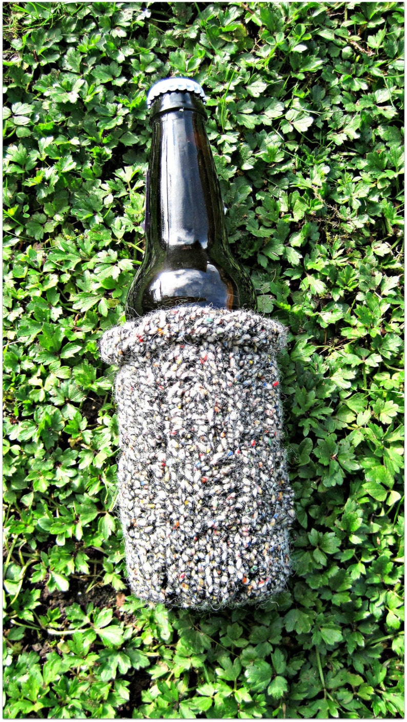Hand Knit Beer Cozy image 3
