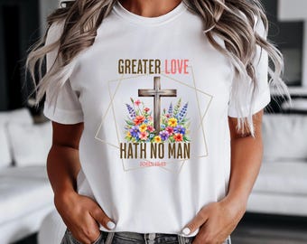 T-shirt met christelijk kruis: uniseks shirt Jesus Love