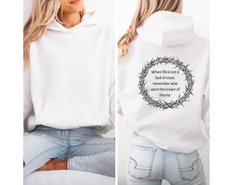 Crown of Thorns Hoodie: Christian Unisex Inspirational Sweatshirt