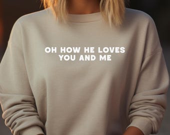 Besticktes christliches Sweatshirt: Glaube inspirierter Pullover mit Rundhalsausschnitt