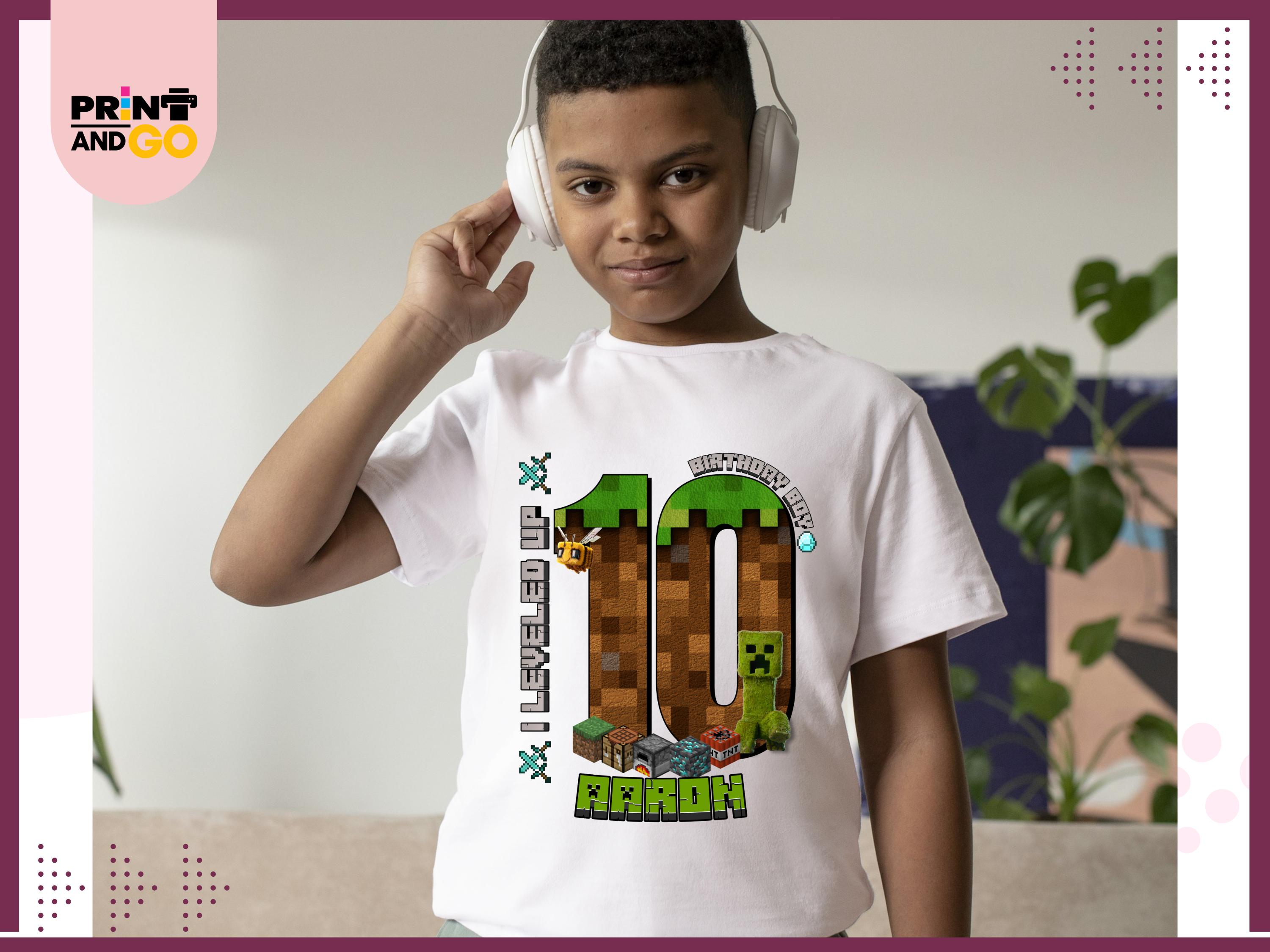 MineC Birthday Shirt for Boys