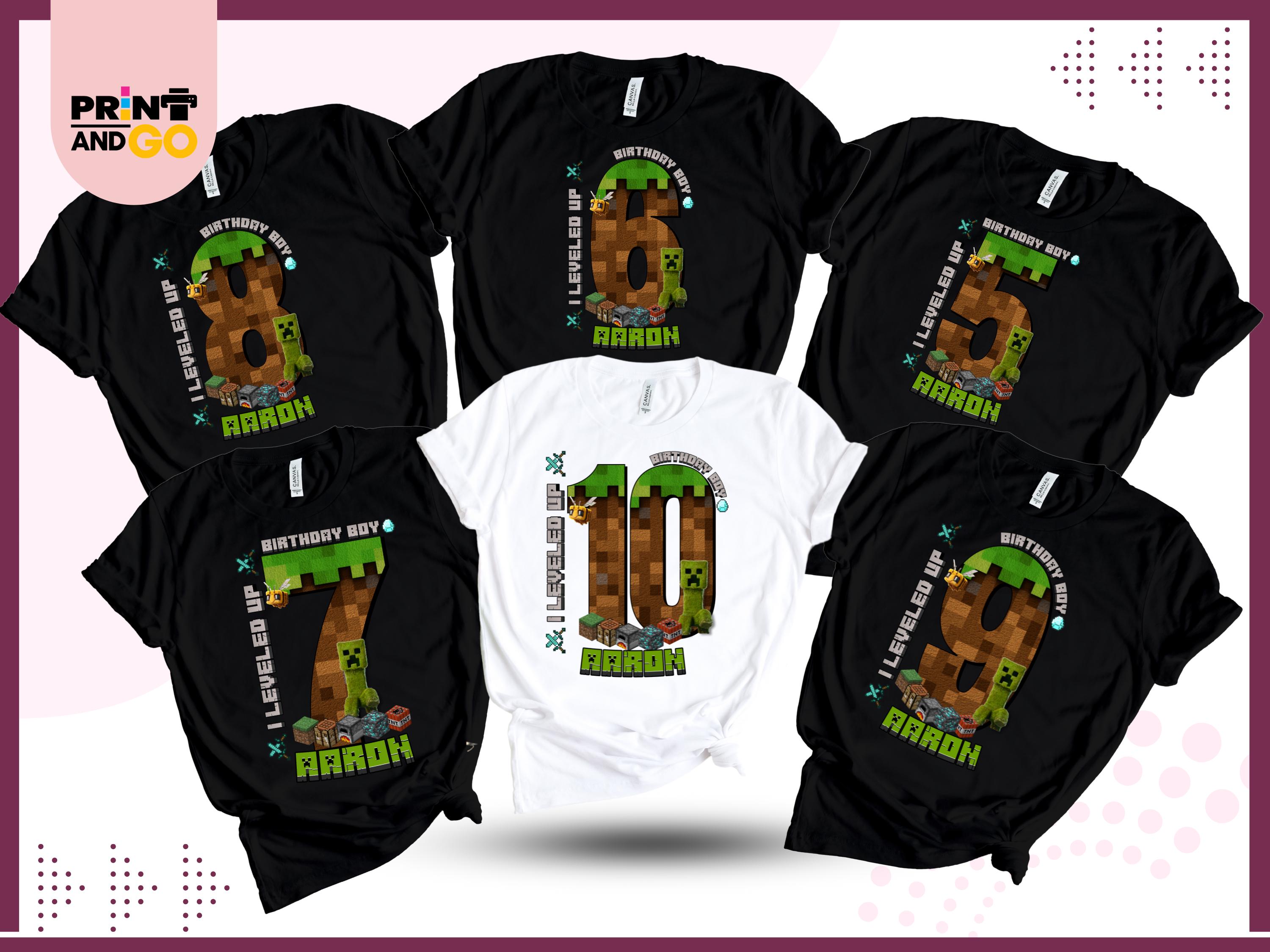 MineC Birthday Shirt for Boys
