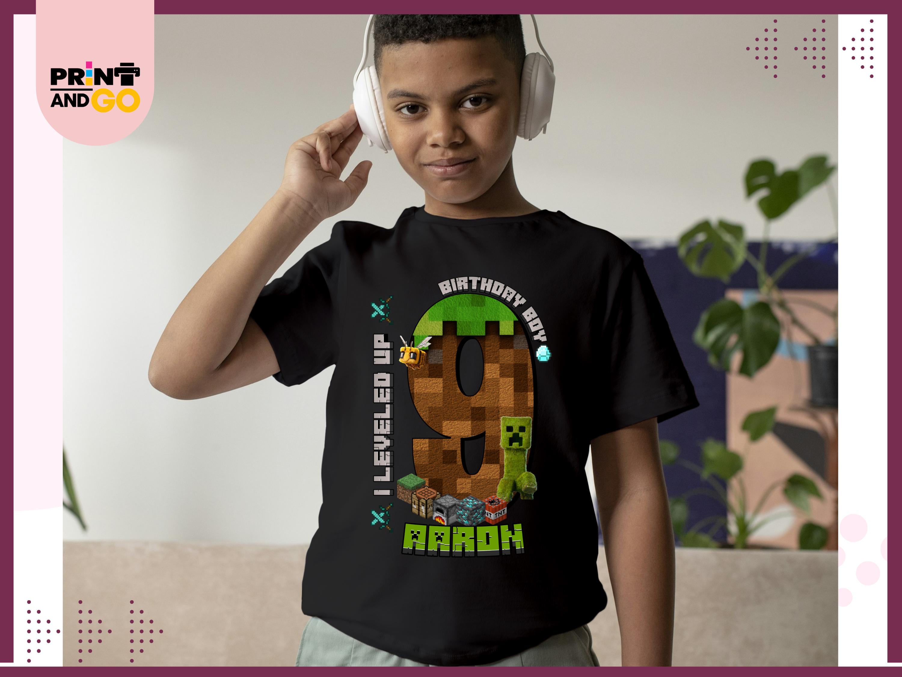 MineC Birthday Shirt for Boys