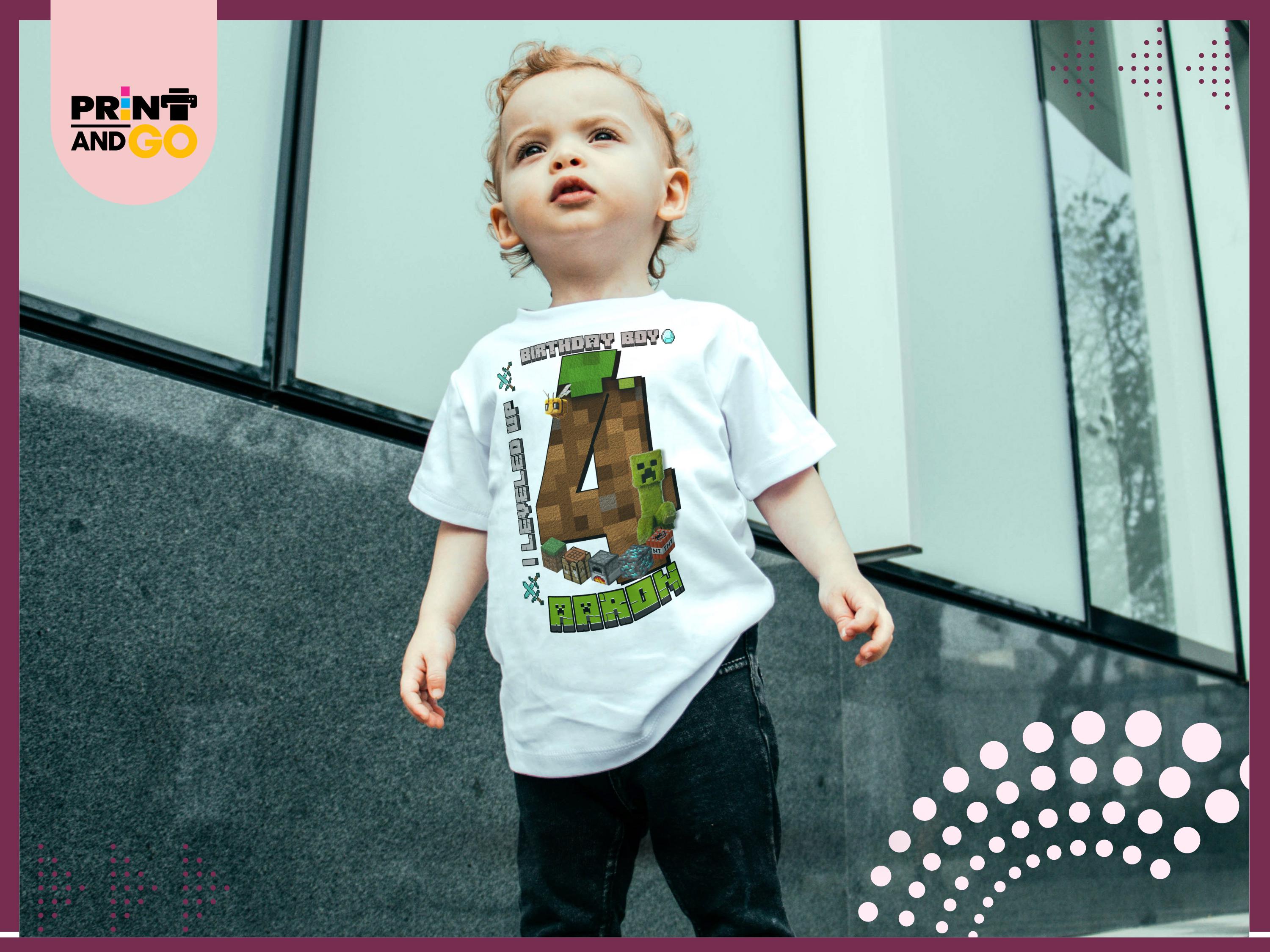 MineC Birthday Shirt for Boys