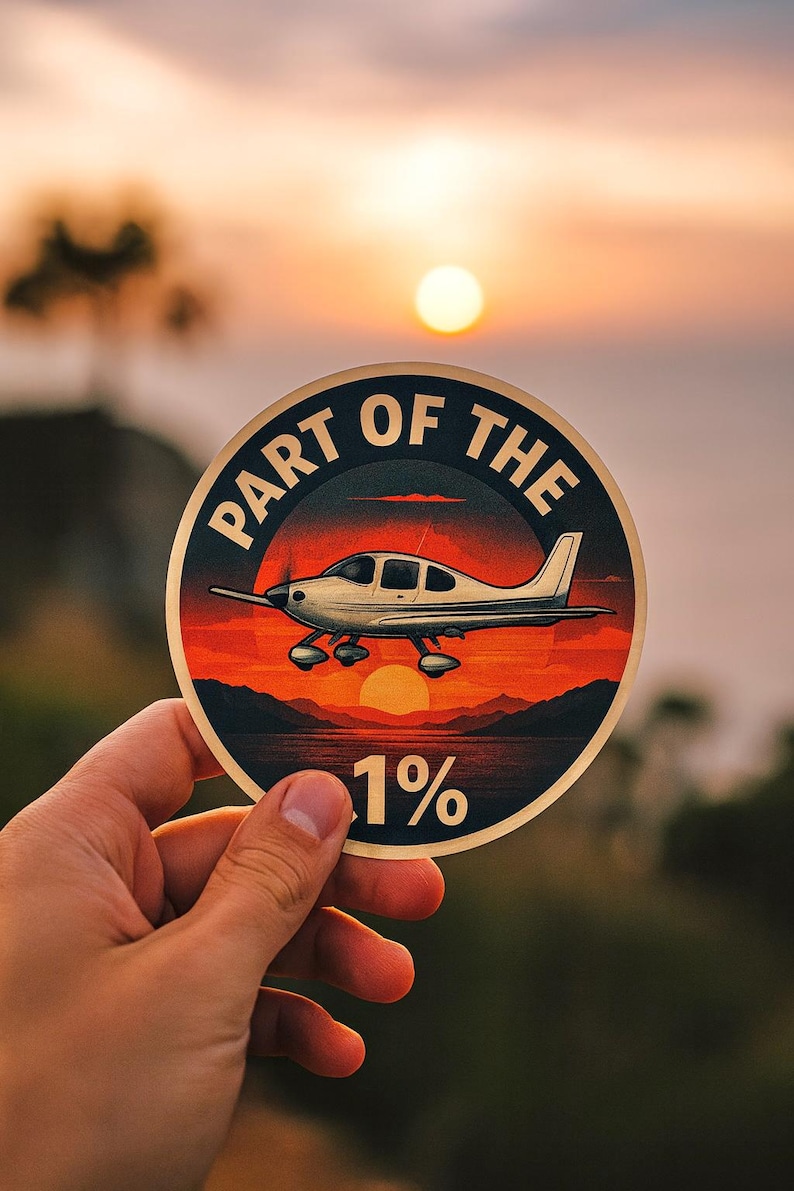 Part of the .1% Pilot Sticker – Cirrus Sunset Aviation Decal - Etsy