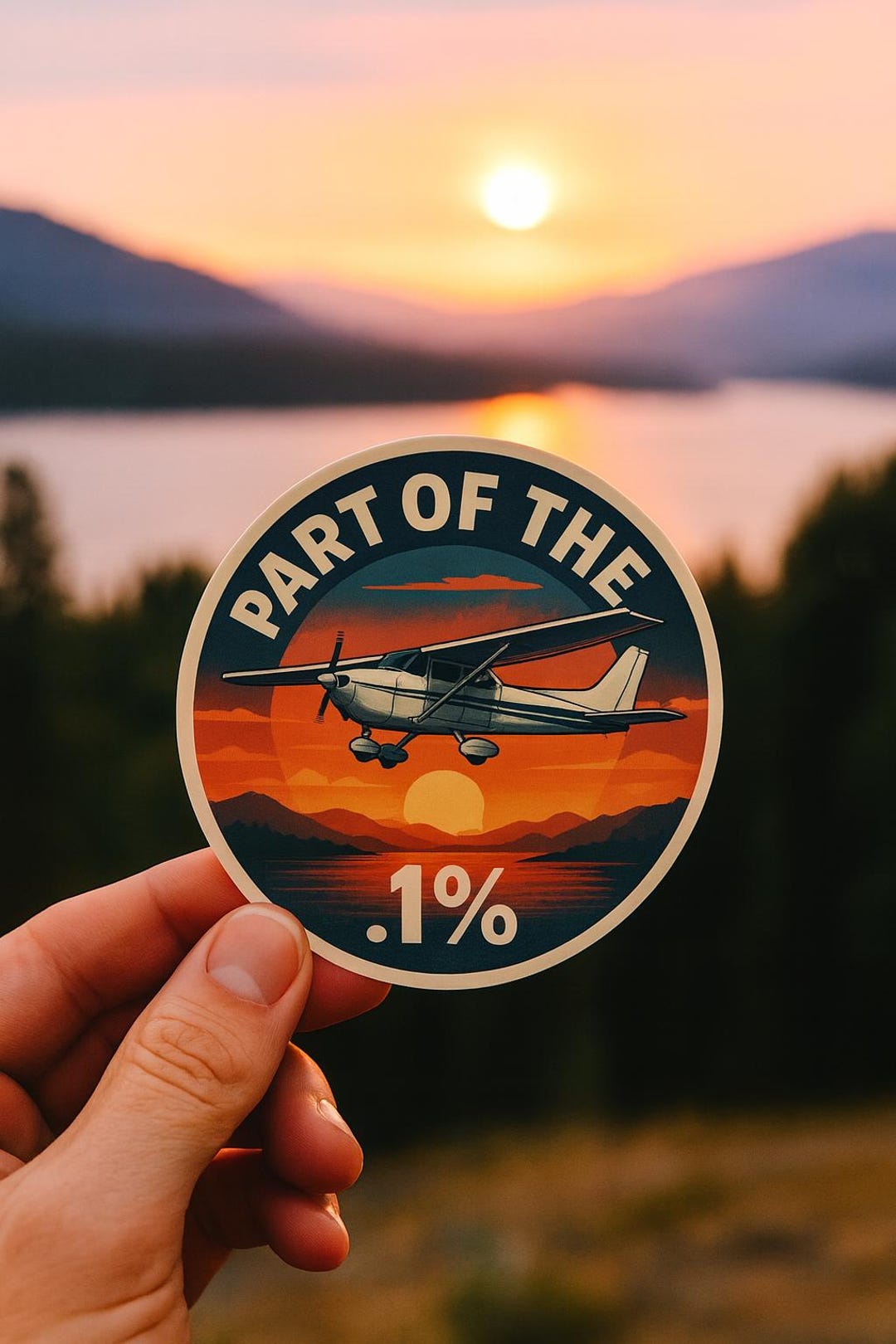 Part of the .1% Pilot Sticker – Cessna 172 Sunset Aviation Decal - Etsy