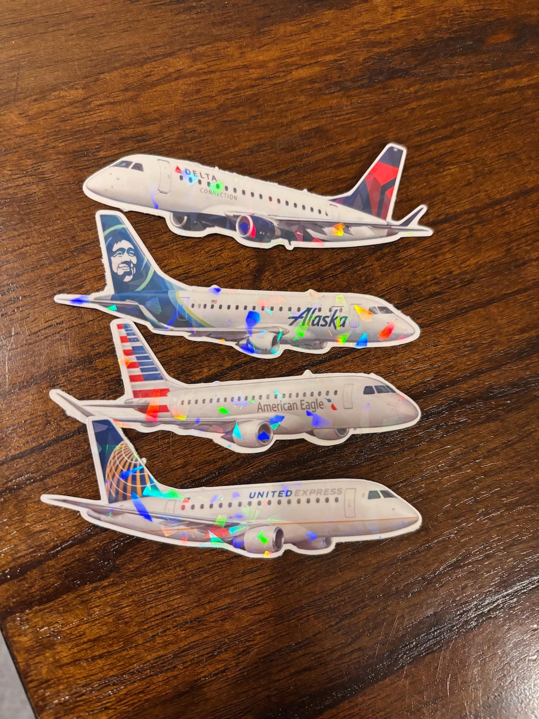 Holographic E175 Sticker Pack of 4 | Skywest Pilot Gift | Embraer 175 ...