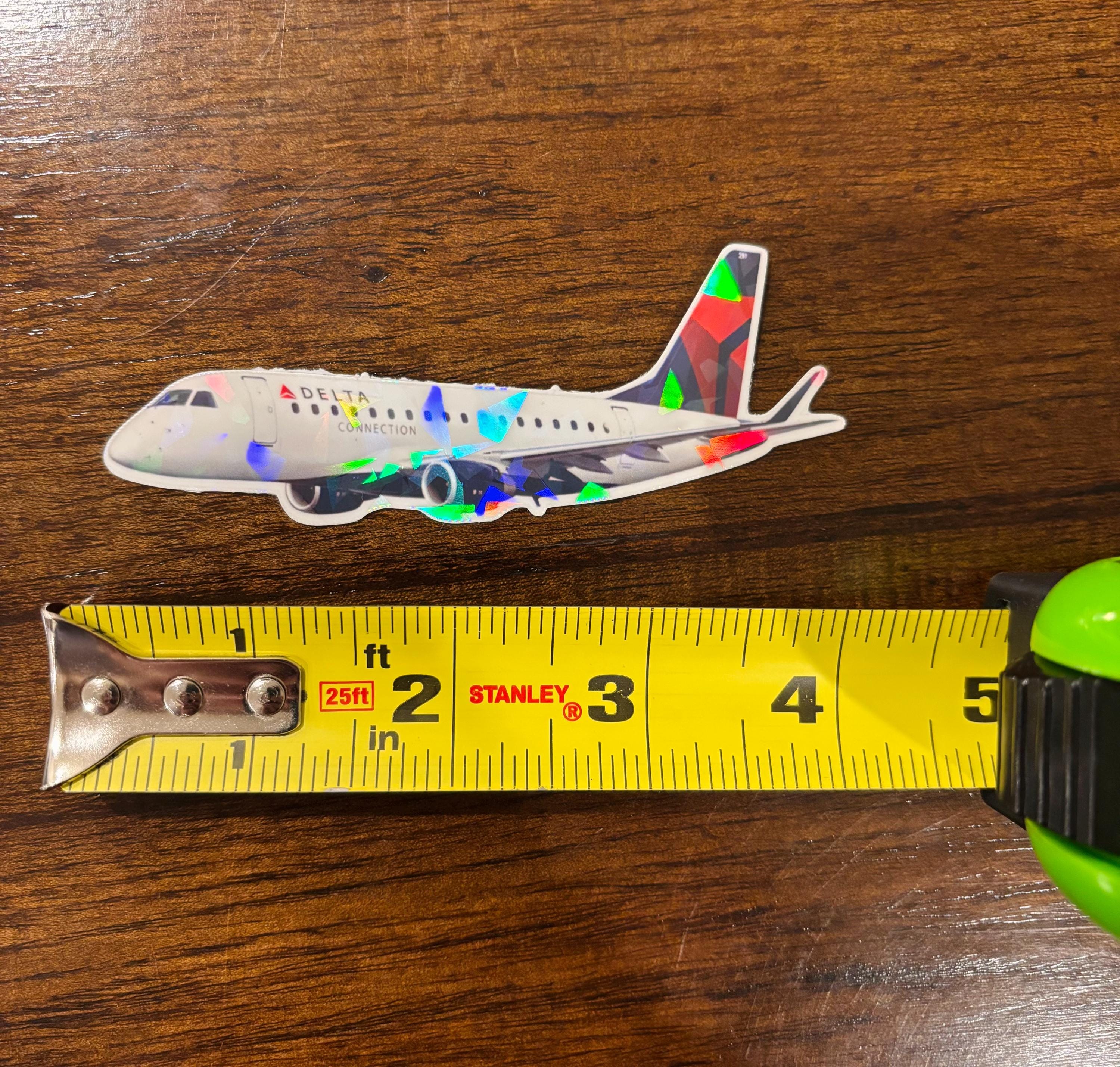 Holographic E175 Delta Connection Sticker | Skywest Pilot Gift ...