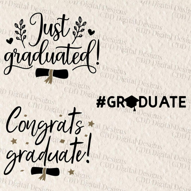 Graduation SVG Bundle | 15 Designs | Shirts, Party Decor Cut Files ...