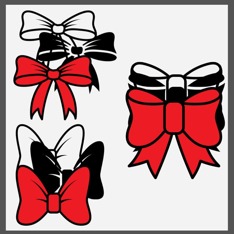 Best Ribbons Dxf Ribbons and Bows SVG Bundle | PNG DXF Svg Eps Files | Outline, Layered ...