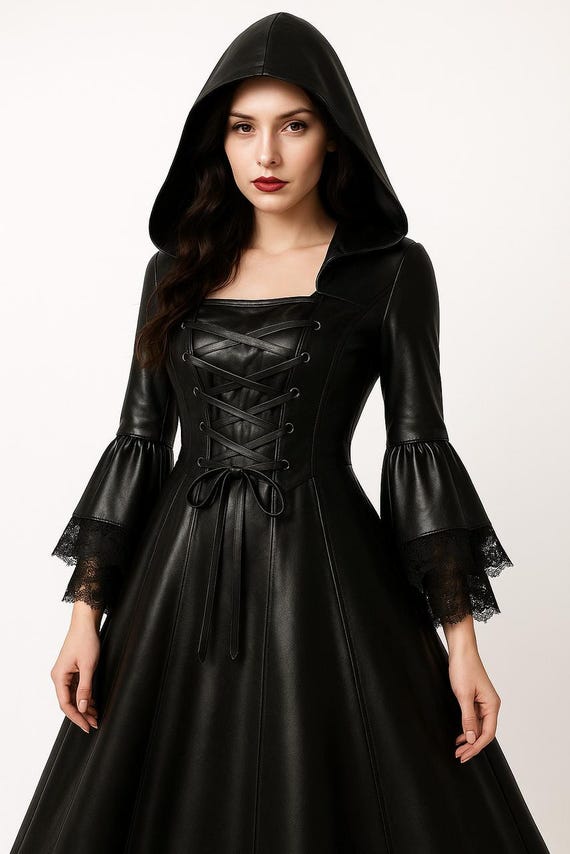 chinese dress ladies Dark In Love Vegan Leather Studded Mini Dress