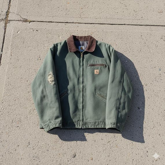 Carhartt Canvas Work Jacket: Vintage Duck Coat, Heavy Duty - Etsy