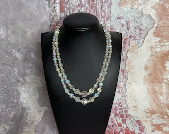 Vintage Kristall AB Multistrang Halskette