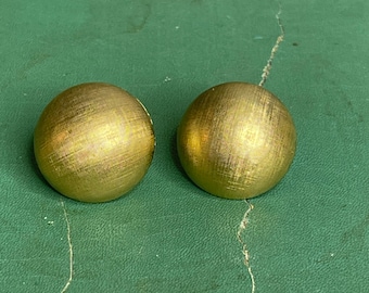 Vintage Krone Trifari Gold Knopf Ohrclips