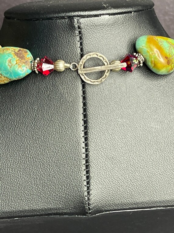 Large Turquoise Chunky Statement Necklace - image 4