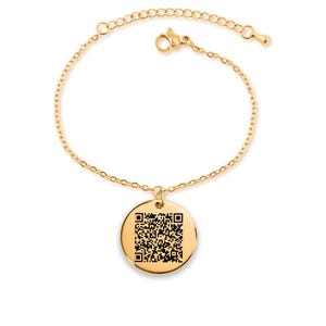Aangepaste QR-codearmband, aangepaste zakelijke QR-codelink naar je website, sociale media, Linkedin-pagina, cadeau met code voor een speciale herinnering