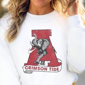 Vintage Alabama Crimson Tide Sweatshirt, UNISEX University of Alabama Shirt, Bama Fan Shirt
