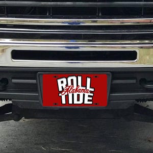 Alabama Roll Tide Vanity Plate - Custom ALABAMA Tag,  Crimson Tide Tag, Bama License Plate