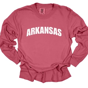 Arkansas Shirt, Comfort Colors Tee Shirt, Arkansas Fan Shirt, Razorbacks Shirt, College Football