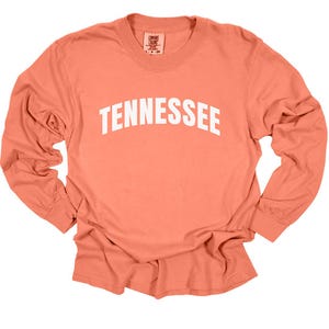 Tennessee Fan Long Sleeve T-Shirt, Vols Comfort Colors Tee, UT Volunteer Apparel, College Football Clothing, University of Tennessee Shirt