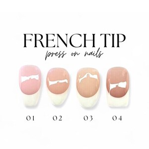French Tip Press-On Nails | Handmade Gel Nails
