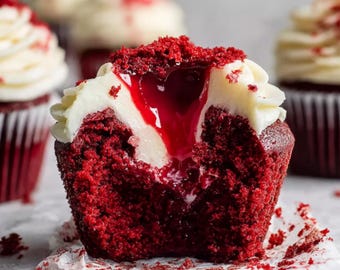 LA MEJOR RECETA de cupcakes de terciopelo rojo para Halloween: PDF (Descarga digital)