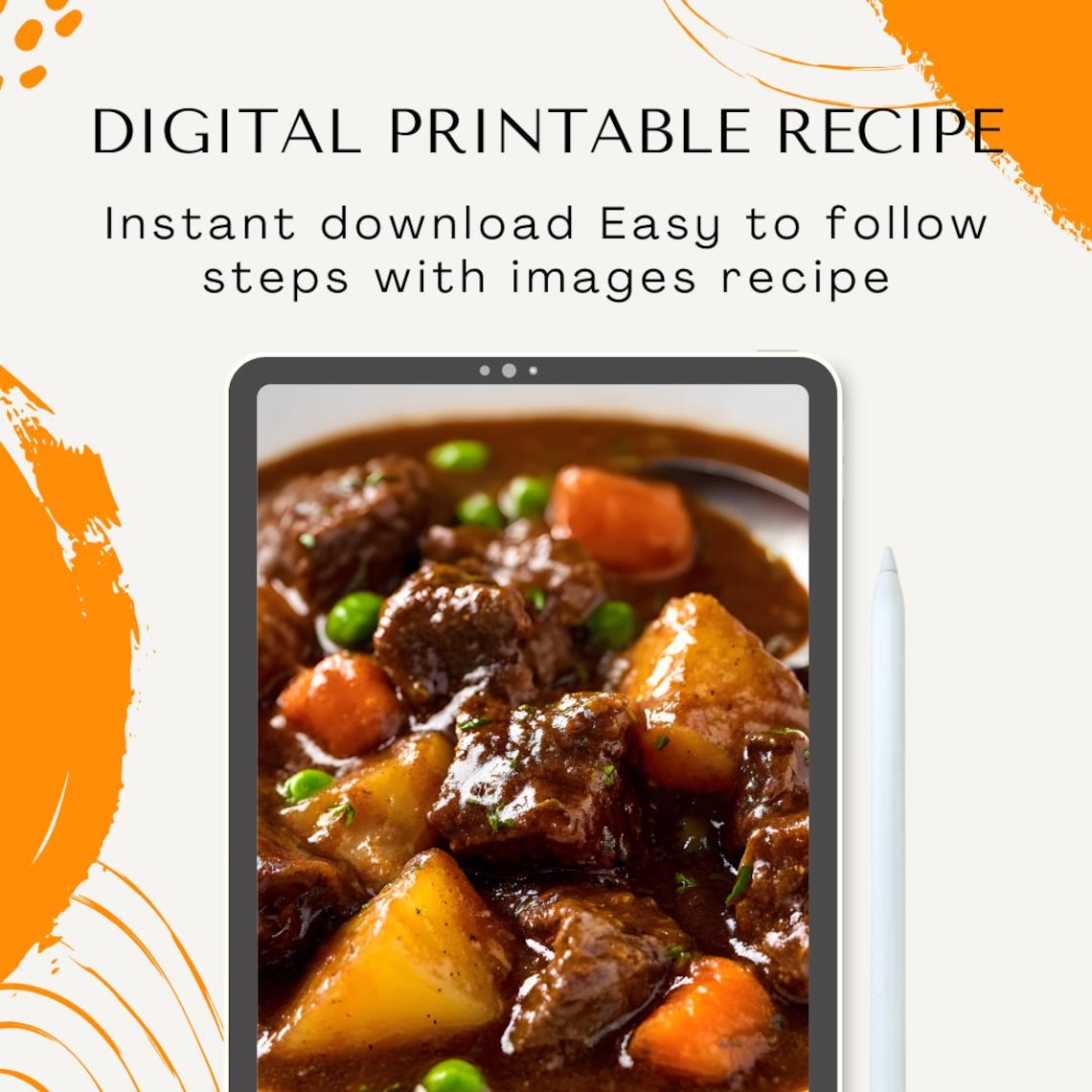 Slow Cooker Beef Stew Digital Printable PDF Family Dinner Guide - Etsy