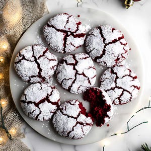 Hausgemachte Red Velvet Christmas Crinkle Cookies Rezept - Einfach & Lecker PDF
