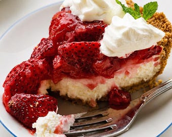 MEJOR RECETA de Tarta de Queso y Crema de Fresas - Postre Dulce - Descarga el PDF