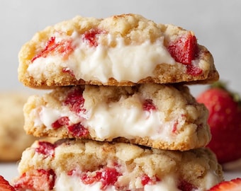 BEST RECIPE of Strawberry Shortcake Cookie : Easy Printable PDF Dessert
