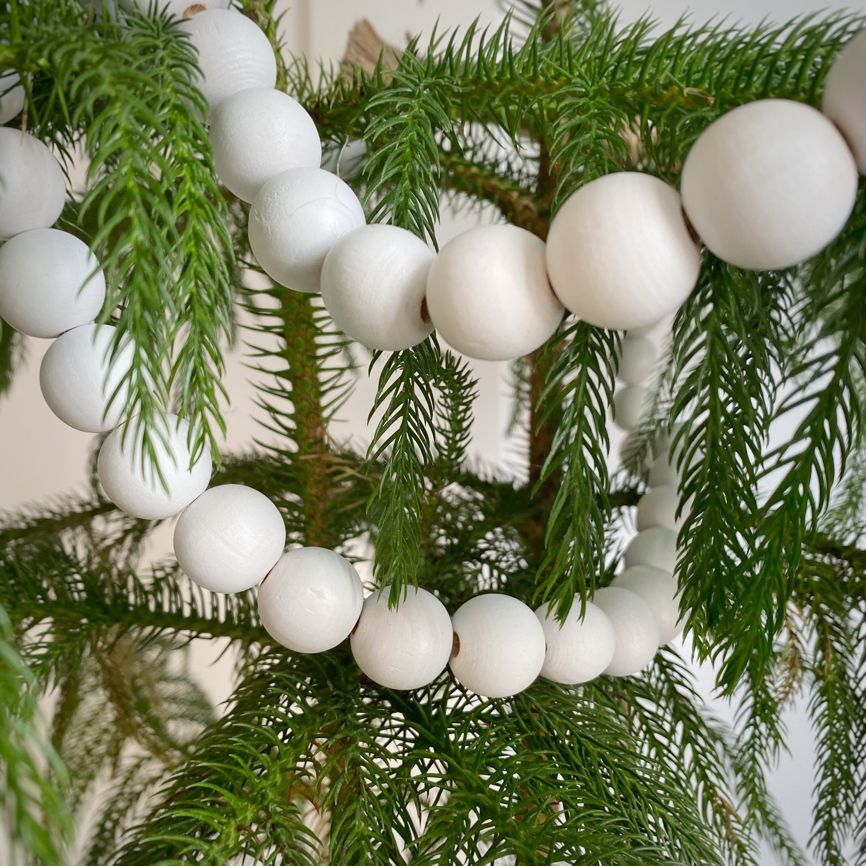 Christmas Tree Wood Bead Garland 96 Etsy