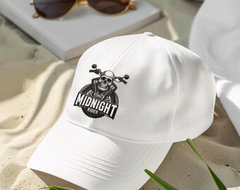 Midnight Rider Classic Cap - Biker Gift for Father&#39;s Day, Casual Outdoor Sports Adventure Wear, Dad Hat