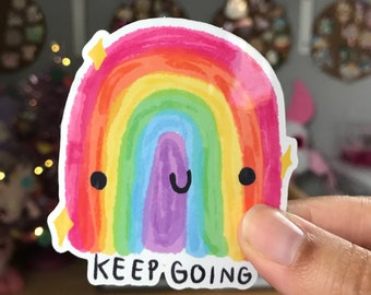 Keep Going Rainbow Vinyl Sticker