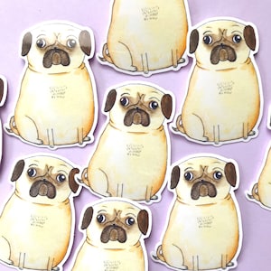 Chubby Pug Vinyl Sticker