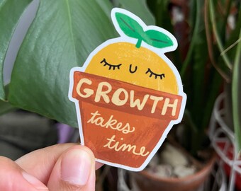 Growth Takes Time Vinyl Sticker