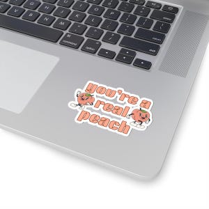 Adesivi &quot;Sei una vera pesca&quot; - Decorazioni carine con frutta, regali divertenti per gli amici, adesivi per laptop, scrapbooking, divertenti bomboniere