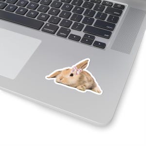 Adesivi a forma di coniglietto con fustellatura a bacio, graziosi adesivi a forma di animale per diari, computer portatili, scrapbooking, regali di Pasqua, decorazioni per la cameretta dei bambini