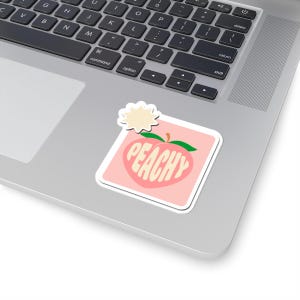 Adesivi fustellati color pesca, adesivi carini per planner, adesivi estetici per laptop, regalo divertente per gli amici, decorazione estiva