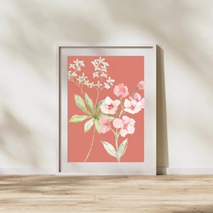 Digital Download | Aesthetic Flower Wall Art | Flower Wall Art Print | Kitchen Home Decor | Flower Print