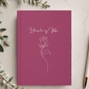 Diario de cartas a mi esposa, diario personalizado para esposa, cuaderno para esposa, regalo de San Valentín para ella, regalo de aniversario para esposa