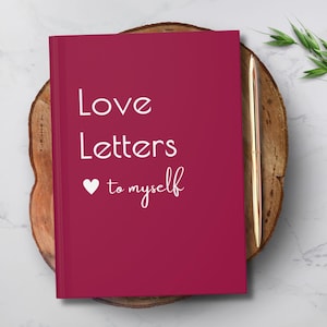 Diario de cartas de amor para mí, diario de autocuidado, cuaderno de terapia, regalo de amor propio, cuaderno de bienestar, diario personalizado, diario vibrante